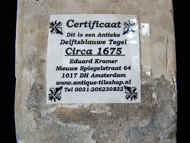 A Dutch Delft tile circa 1675 — image 2
